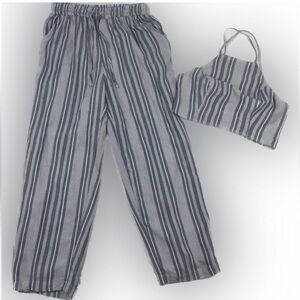 American Eagle linen crop top & pants set